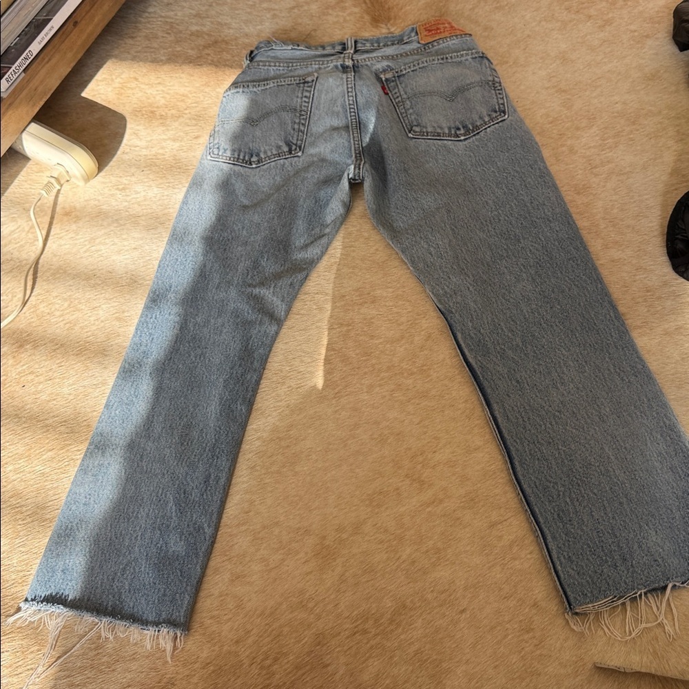 Customized pair of Levi’s 505 jeans into
About a size 26 vintage denim - Picture 12 of 16
